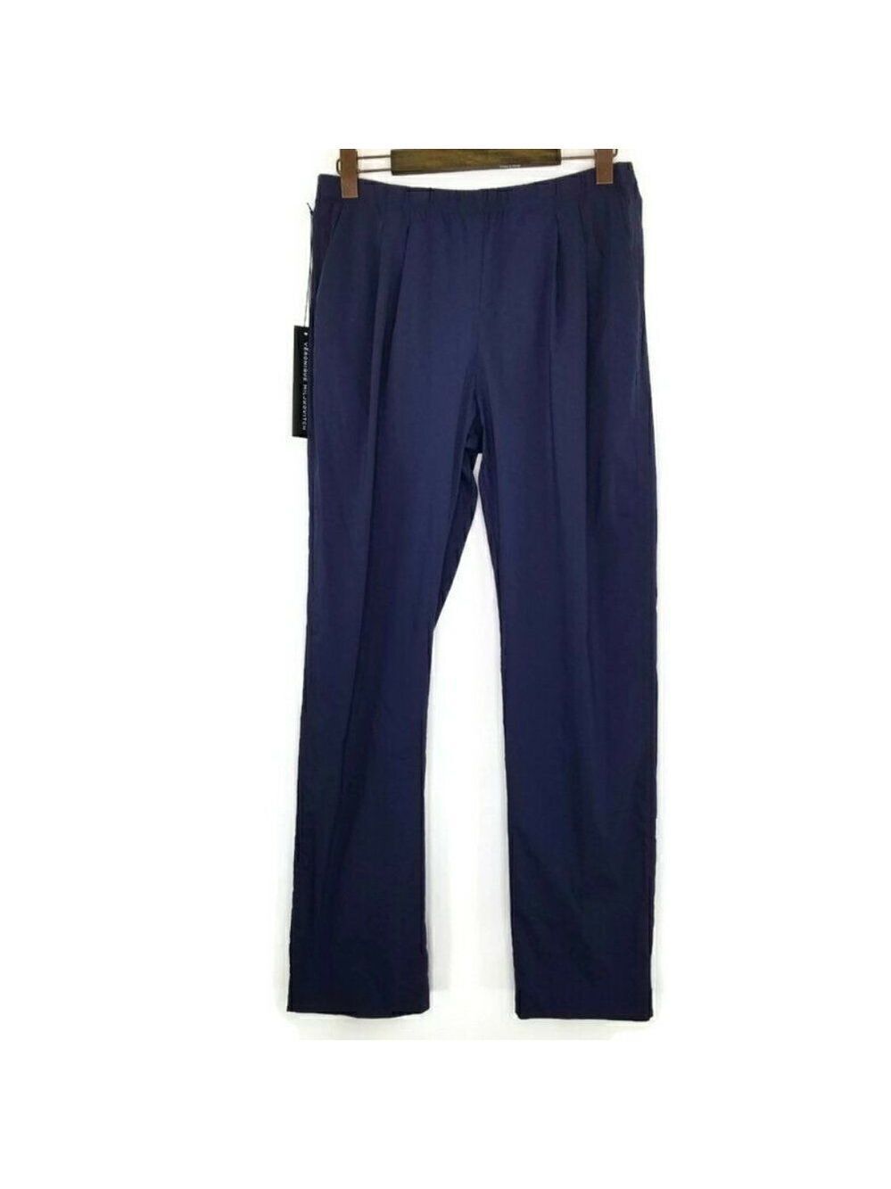 Nwt Veronique Miljkovitch Womens Large Zarah Blue Soft Woven Pants $240